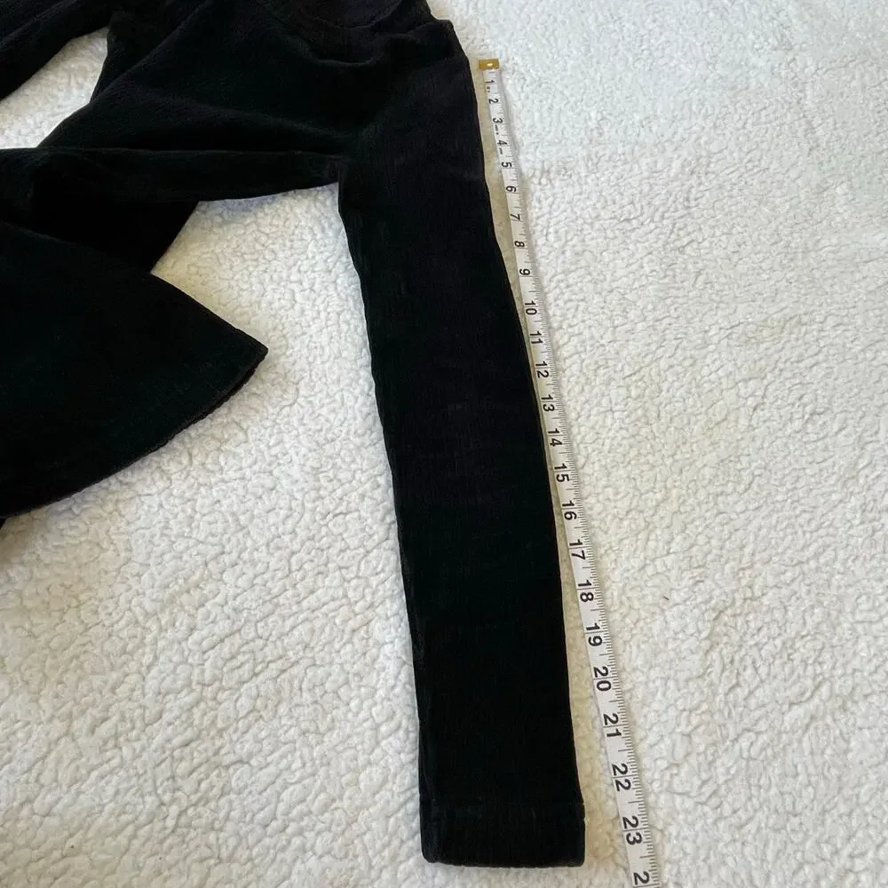 Morgan de Toi Paris Black Ribbed Velvet Top Long Sleeve Stretch Tee - Picture 9 of 10